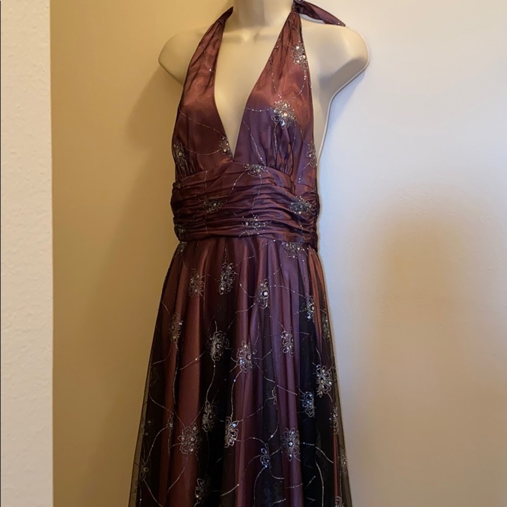 Beautiful V line halter dress
